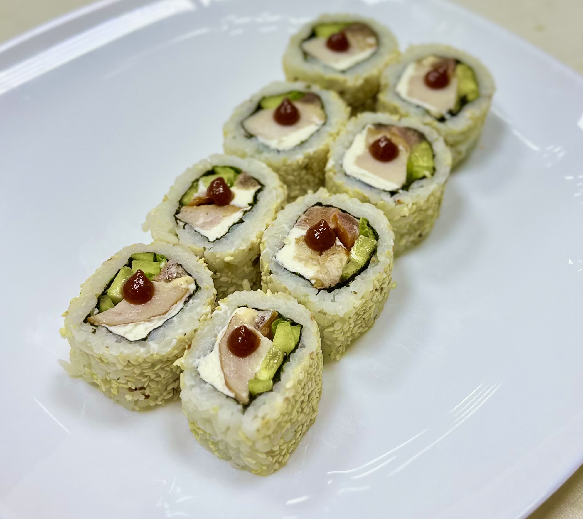Філадельфія в кунжуті з куркою